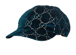 Gucci GG Embroidered Baseball Cap, Viscose/Poly, Blue, 57CM, 3*